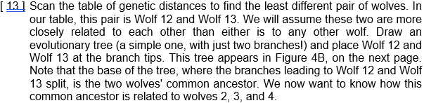 13 I Scan the table of genetic distances to find the | Chegg.com