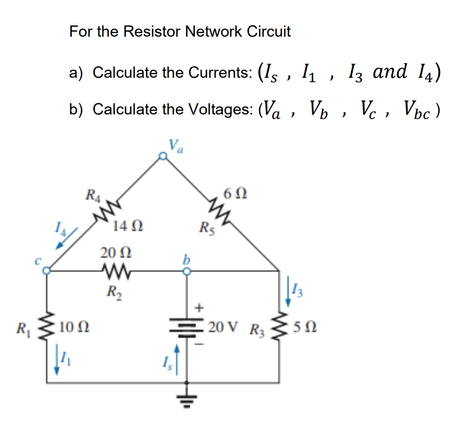 Solved R₁ For the Resistor Network Circuit a) Calculate the | Chegg.com