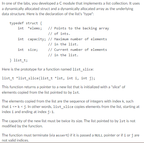 Solved In one of the labs, you developed a C module that | Chegg.com