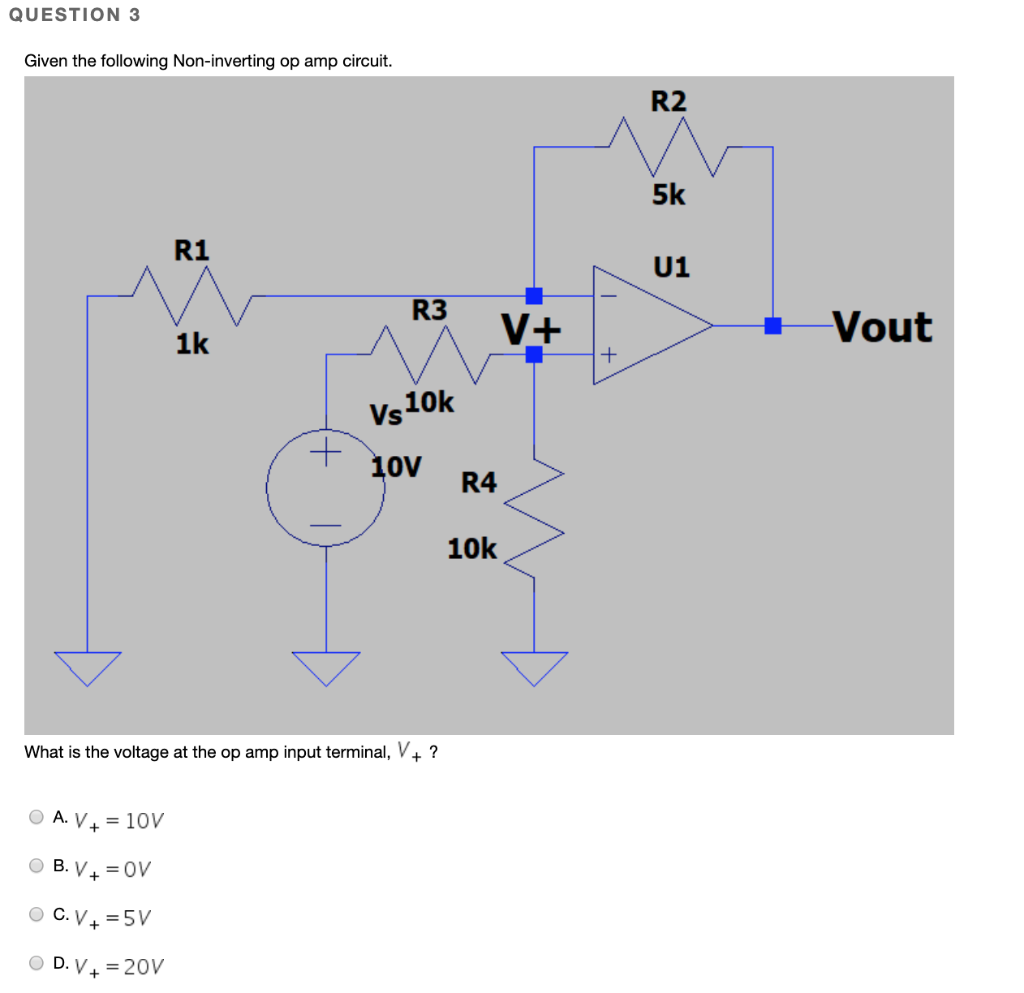 Solved QUESTION 1 Given The Following Inverting Amplifier | Chegg.com