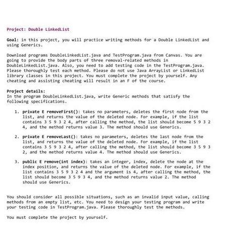 Solved Double linklist.java: package | Chegg.com