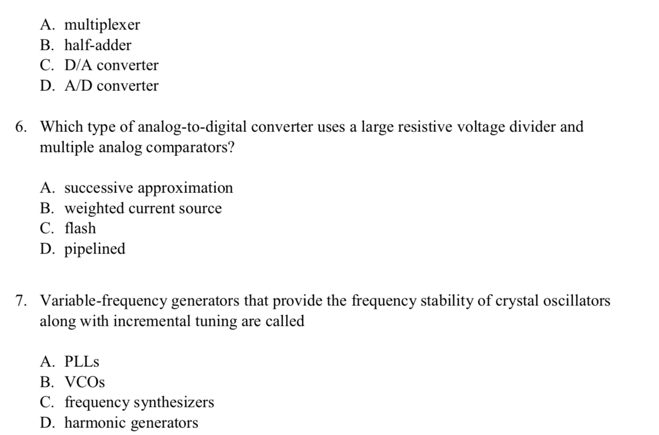 Solved Part B: Multiple Choice Questions (Please Circle Your | Chegg.com