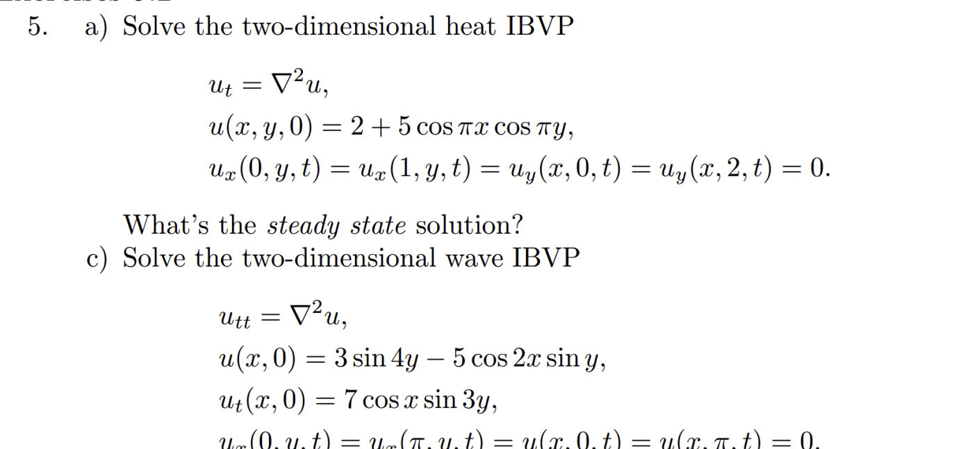 please solve question 5a ans 5c in the image with | Chegg.com