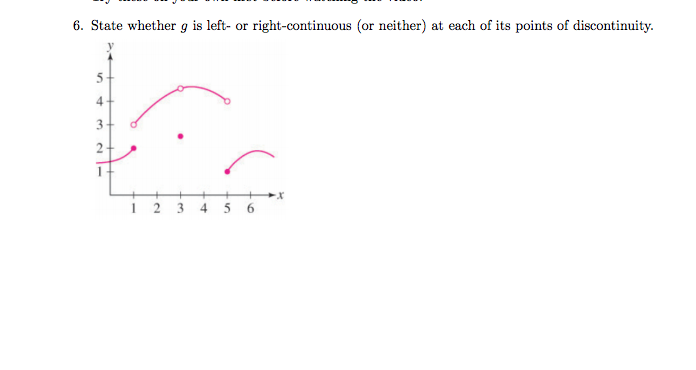 Solved 6. State whether g is left- or right-continuous (or | Chegg.com