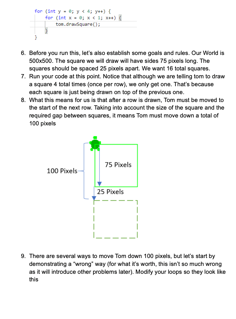 Solved Part B: Making a checkerboard with Turtles 1. Start | Chegg.com