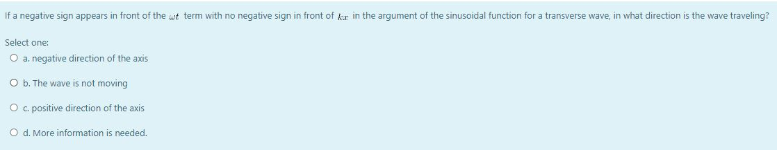 Solved If a negative sign appears in front of the wt term | Chegg.com