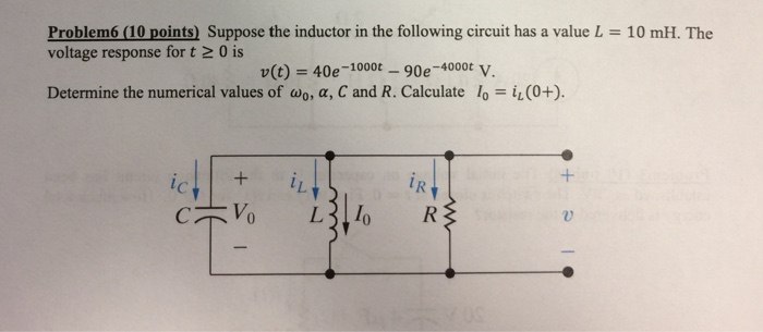 Solved Problem6 (10 points) Suppose the inductor in the | Chegg.com