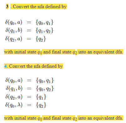 Solved: 3. Convert The Nfa Defined By?(q0, A) = {q0, Q1}?(