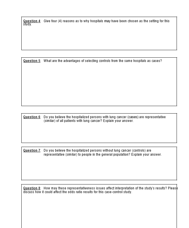 lung cancer and smoking case study