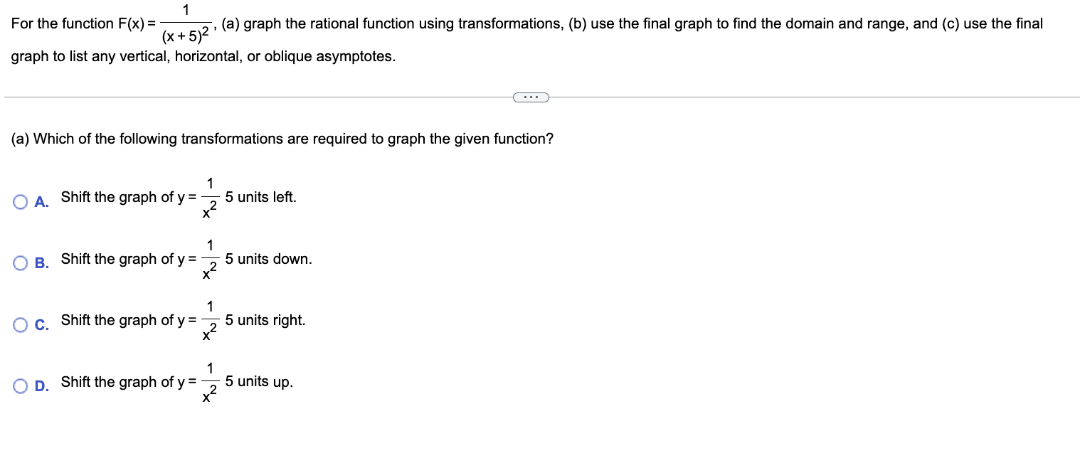 solved-for-the-function-f-x-1-x-5-2-a-graph-the-chegg