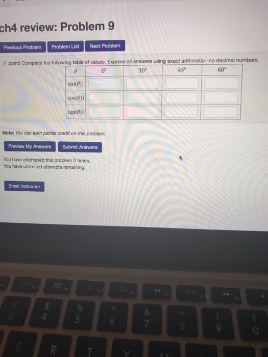 Solved Ch4 Review: Problem 9 Previous Problem Problem List | Chegg.com