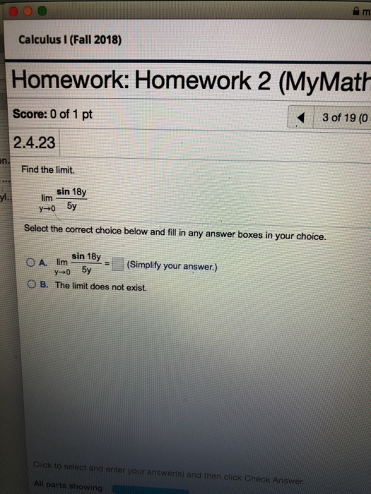 answers for my math homework