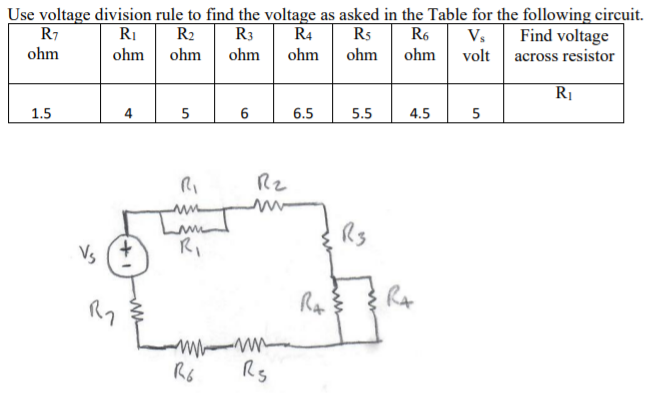 Solved Use voltage division rule to find the voltage as | Chegg.com