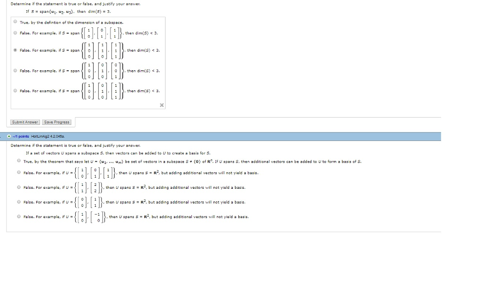 Solved Determine if the statement is true or false, and | Chegg.com