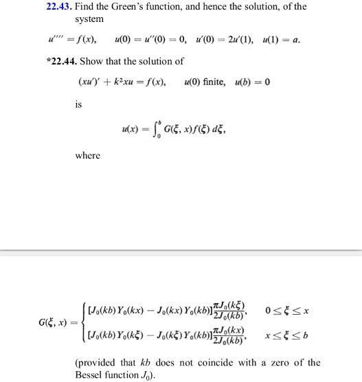 Solved 22 43 Find The Green S Function And Hence The So Chegg Com