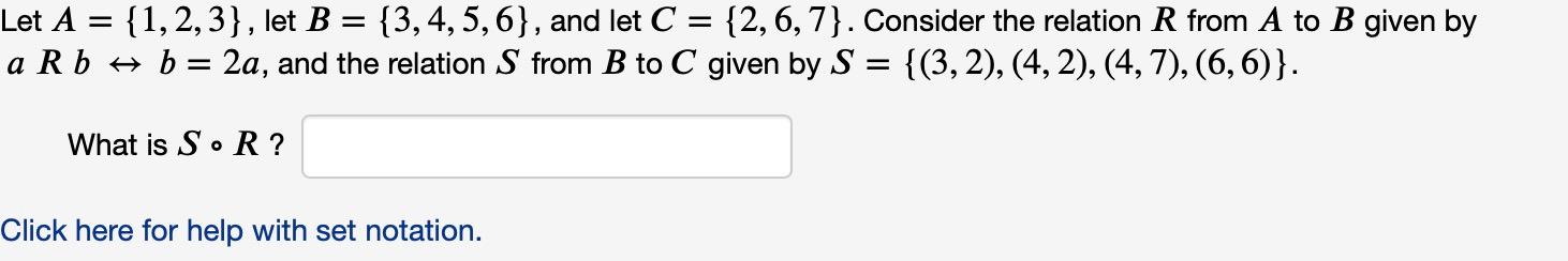 Solved Let A = {1,2,3}, Let B = {3,4,5,6}, And Let C = | Chegg.com