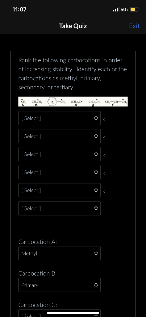 Solved Rank the following carbocations in order of | Chegg.com