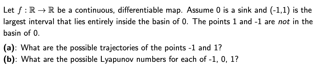 Solved Let f: RR be a continuous, differentiable map. Assume | Chegg.com