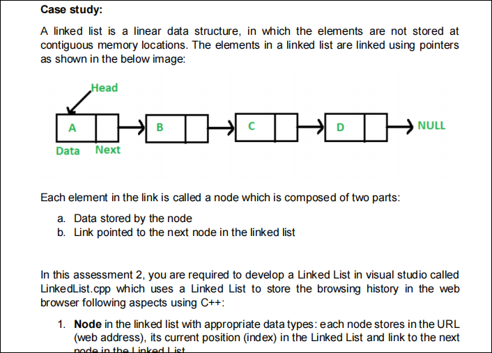 data structure linked list assignment