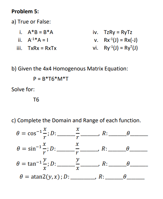 Solved Problem 5 A True Or False Iv Tzry Rytz Rx J R Chegg Com