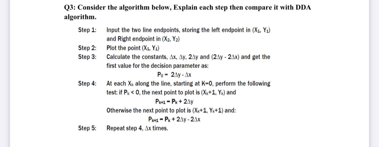 Solved Q3 Consider The Algorithm Below Explain Each Ste Chegg Com