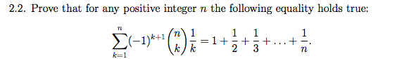 Solved 2.2. Prove that for any positive integer n the | Chegg.com