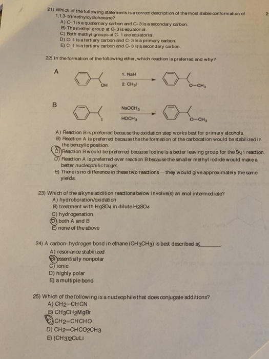 A Carbon Bond in Ethane Ch3ch3 Is Best Described a