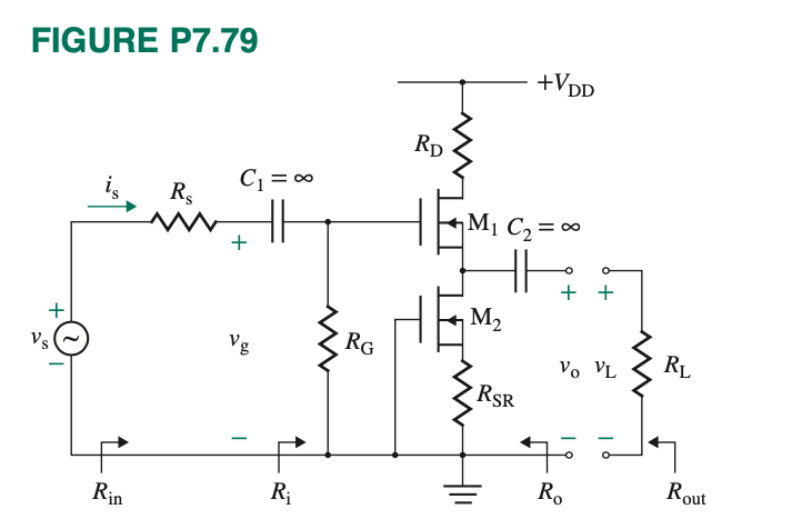 Solved 7 79 Design A Cascoded Amplifier As Shown In Fig Chegg Com