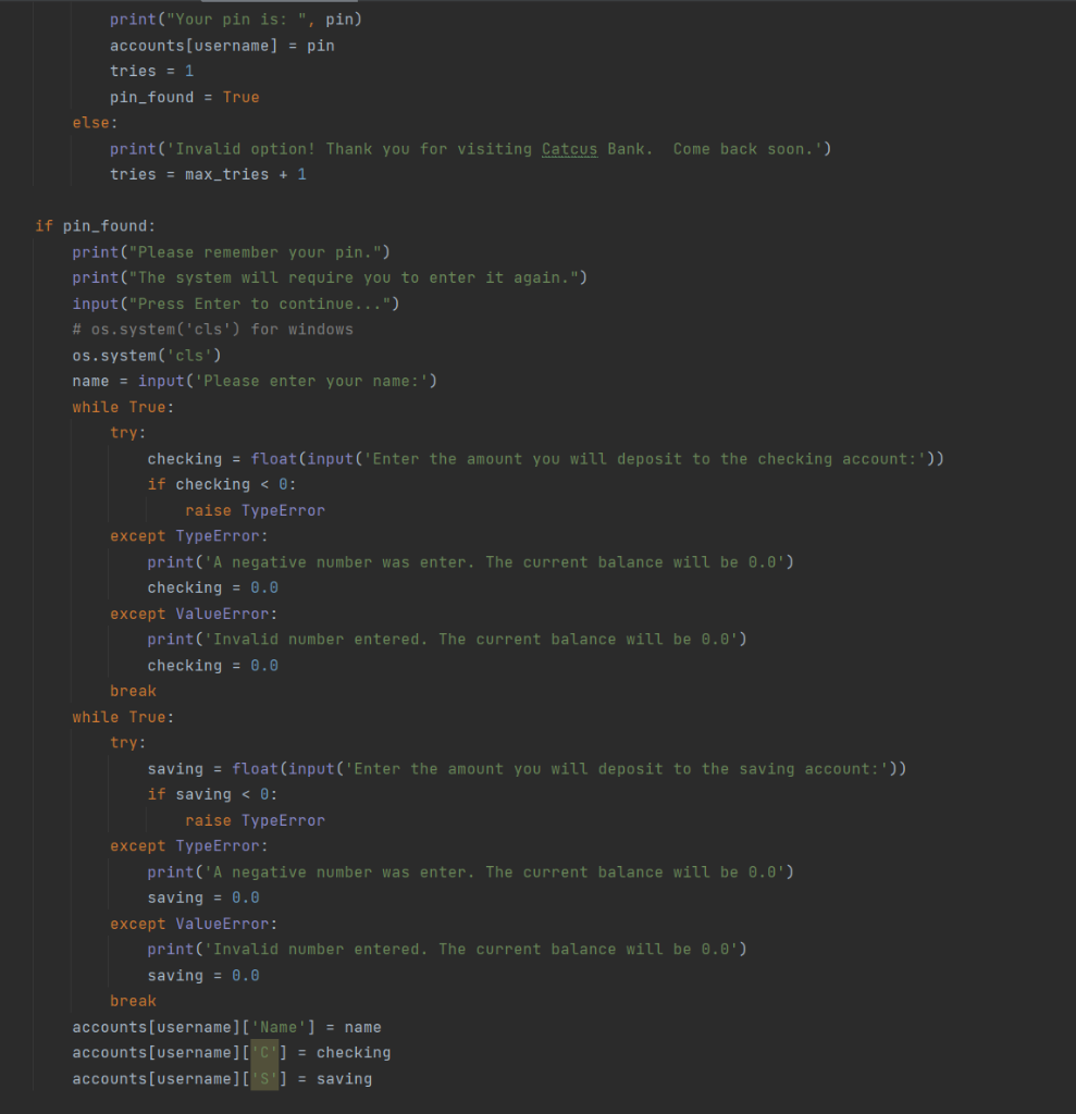 Solved Python Code I trying to store the value in | Chegg.com