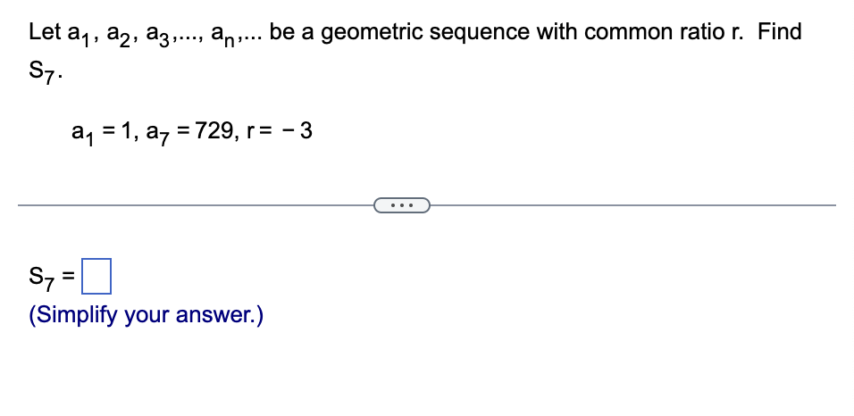 Solved Let A1 A2 A3 … An … Be A Geometric Sequence With