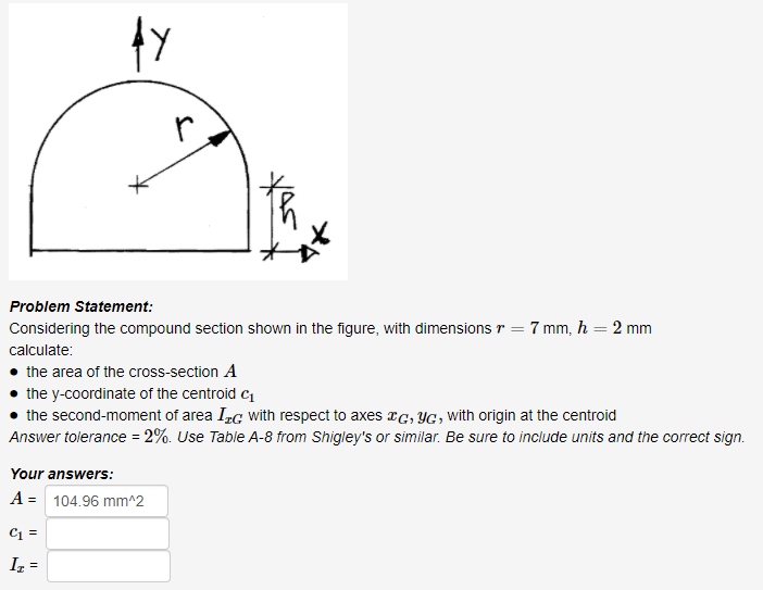 Solved Problem Statement: Considering the compound section | Chegg.com