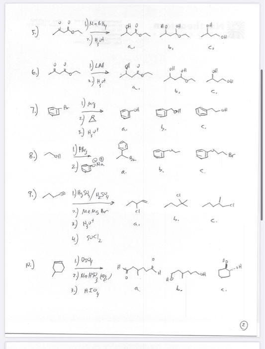 Solved 3 Pcc 1 Hbr 2 Mg 3 C A 5 Pcc 4 I 1 C Chegg Com