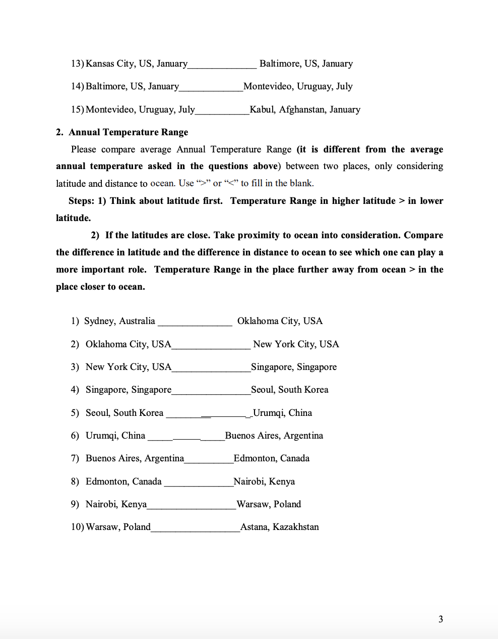 Solved GEOG 1112 Lab 4 Global Temperature Patterns Due: | Chegg.com