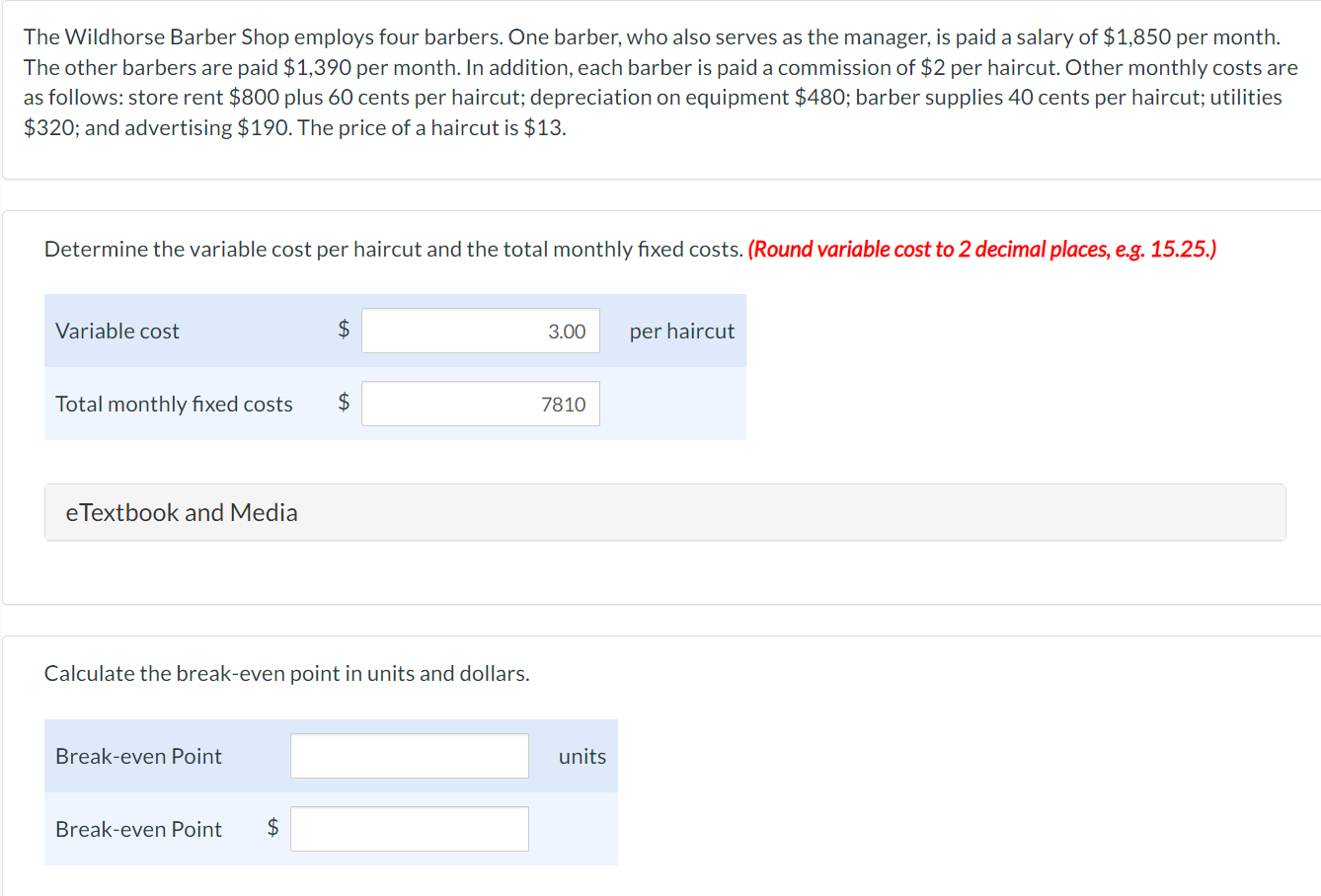 Solved The Wildhorse Barber Shop employs four barbers. One