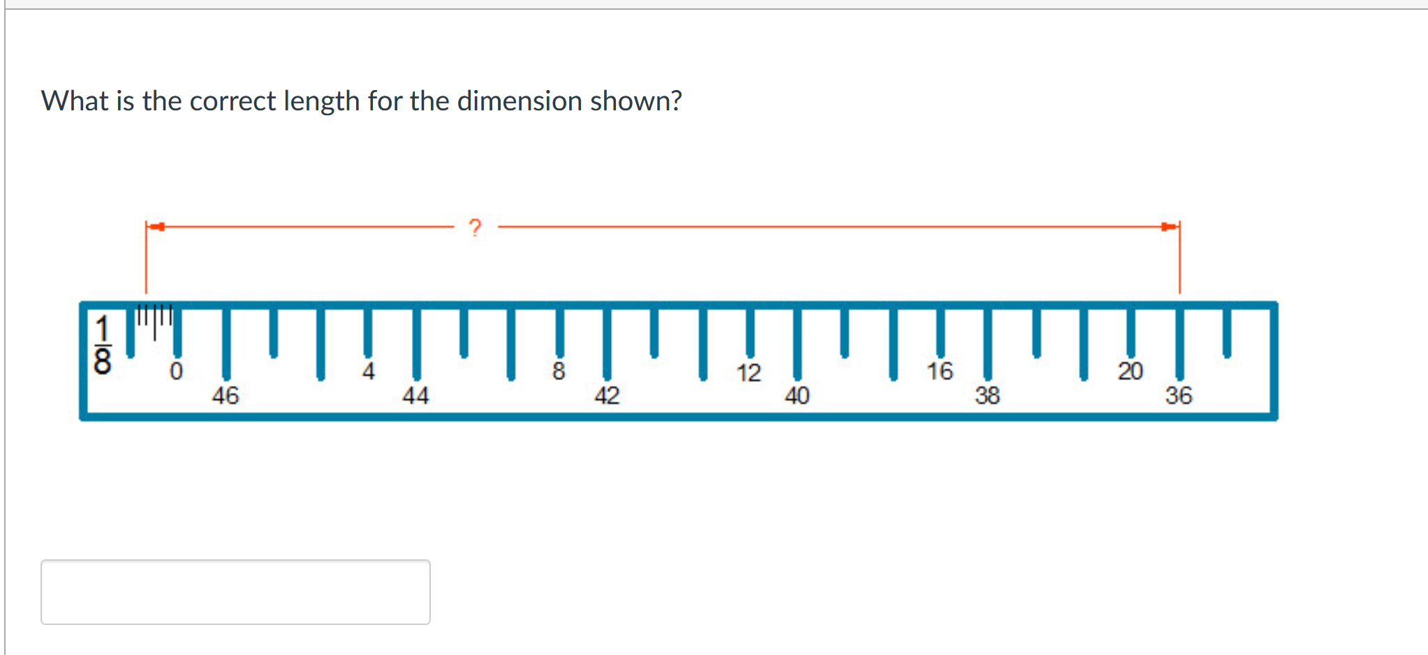 Solved What is the correct length for the dimension shown? 1 | Chegg.com