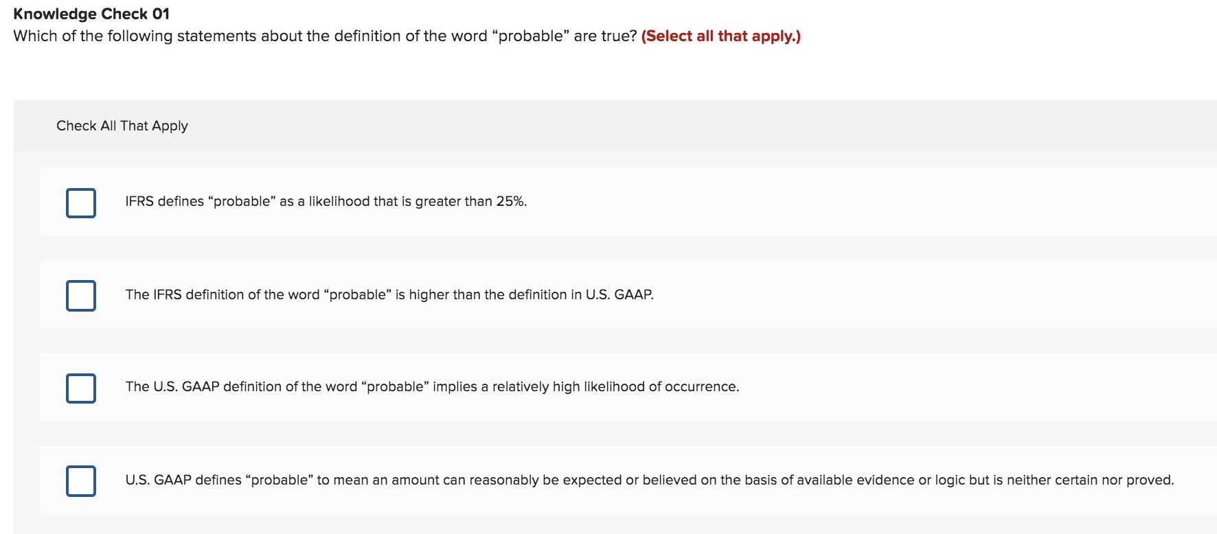 Solved Knowledge Check 01 Which of the following statements | Chegg.com