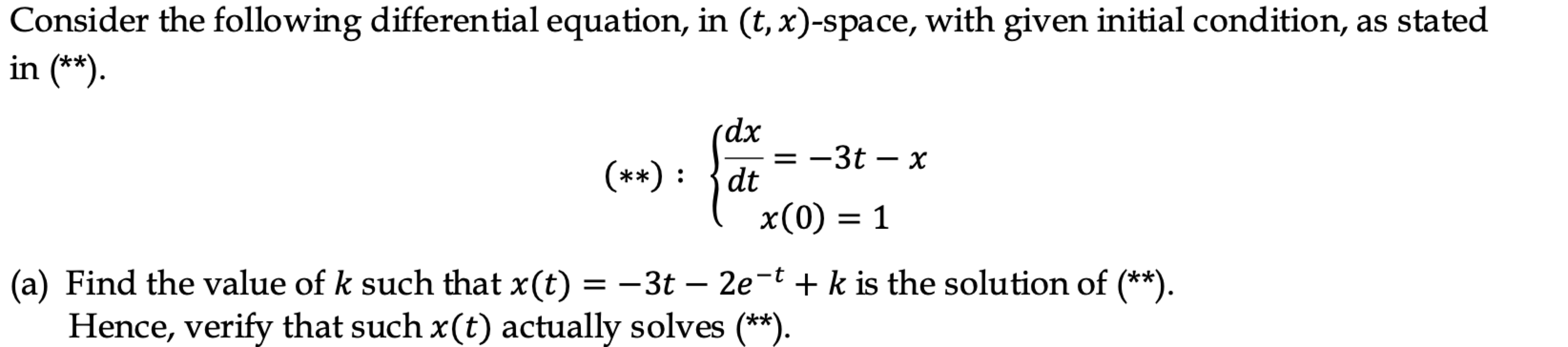 Solved Consider the following differential equation, in (t, | Chegg.com