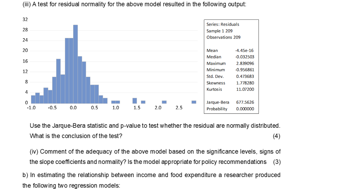 a) A researcher examining the effect of income on the | Chegg.com