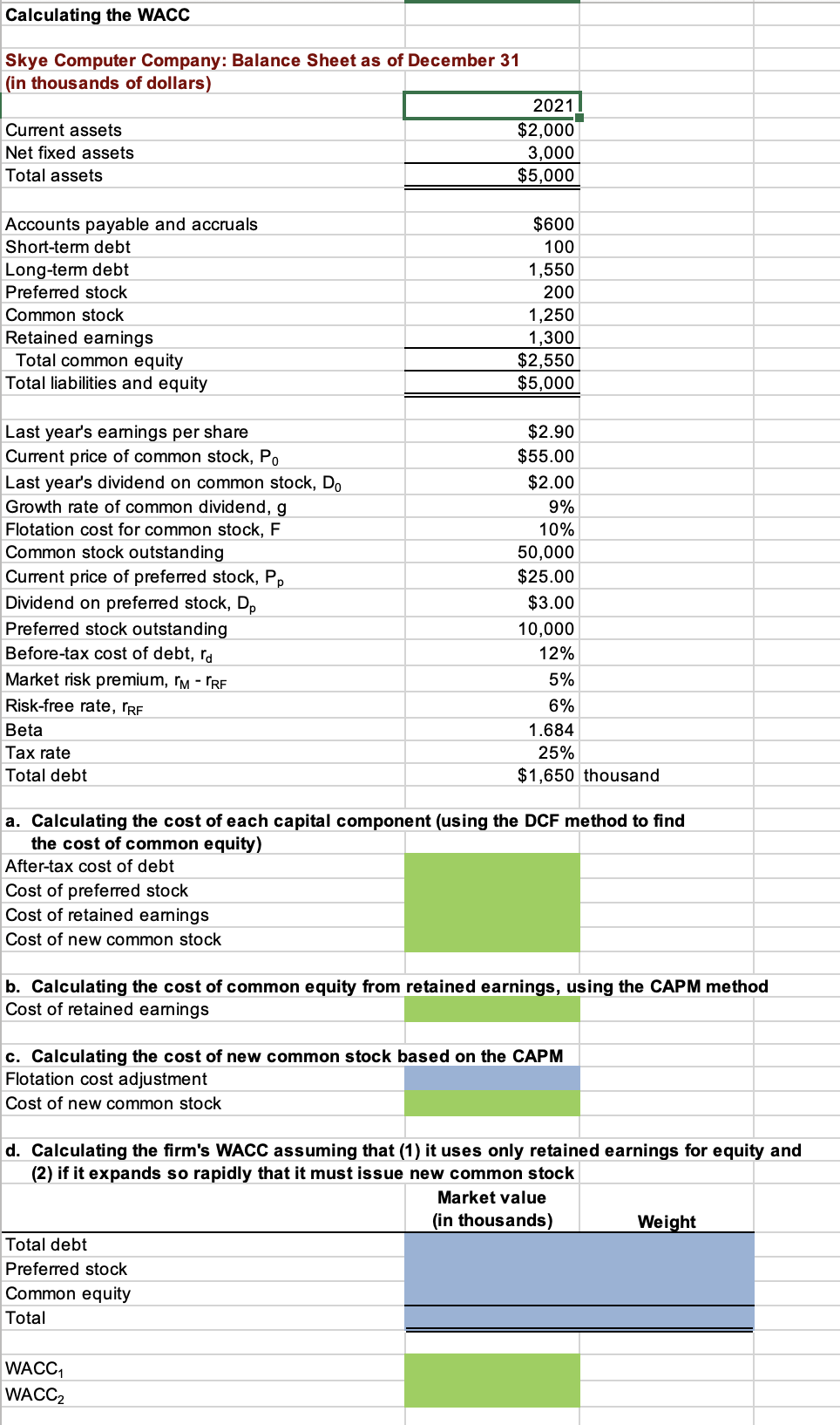 Solved \r\nc. What is the cost of new common stock based on | Chegg.com