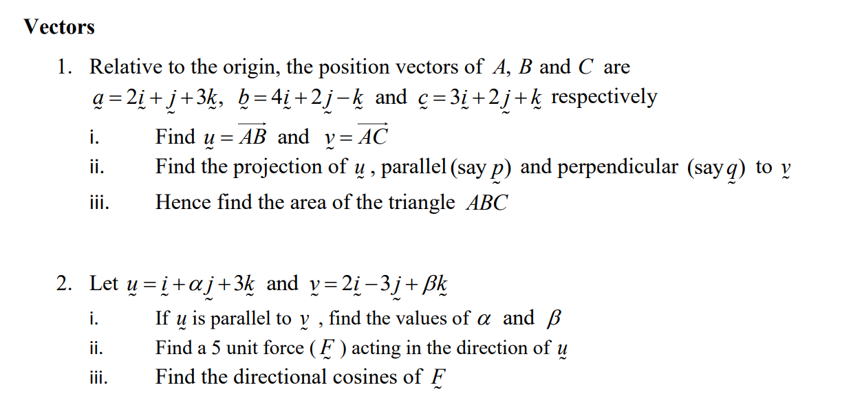 Solved Vectors 1 Relative To The Origin The Position Chegg Com