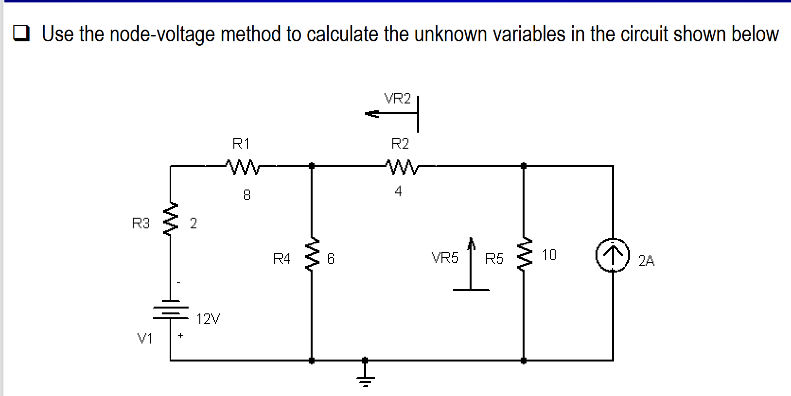 Solved Use the node-voltage method to calculate the unknown | Chegg.com