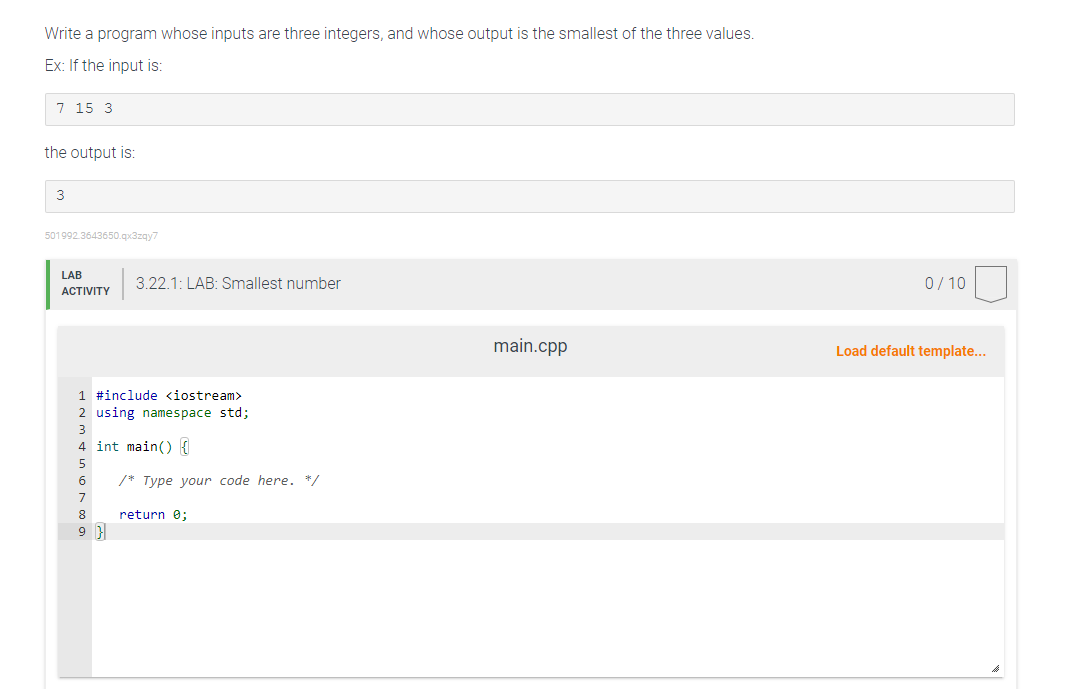 Solved Write a program whose inputs are three integers, and | Chegg.com