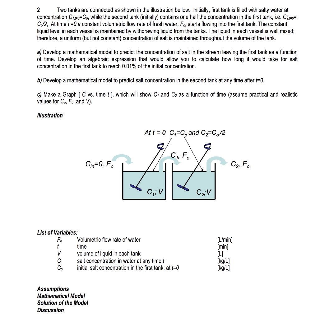 Solved 2Two Tanks Are Connected As Shown In The Illustration | Chegg.com