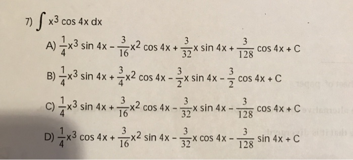 solved-integral-x-3-cos-4x-dx-a-1-4-x-3-sin-4x-3-16-x-2-chegg