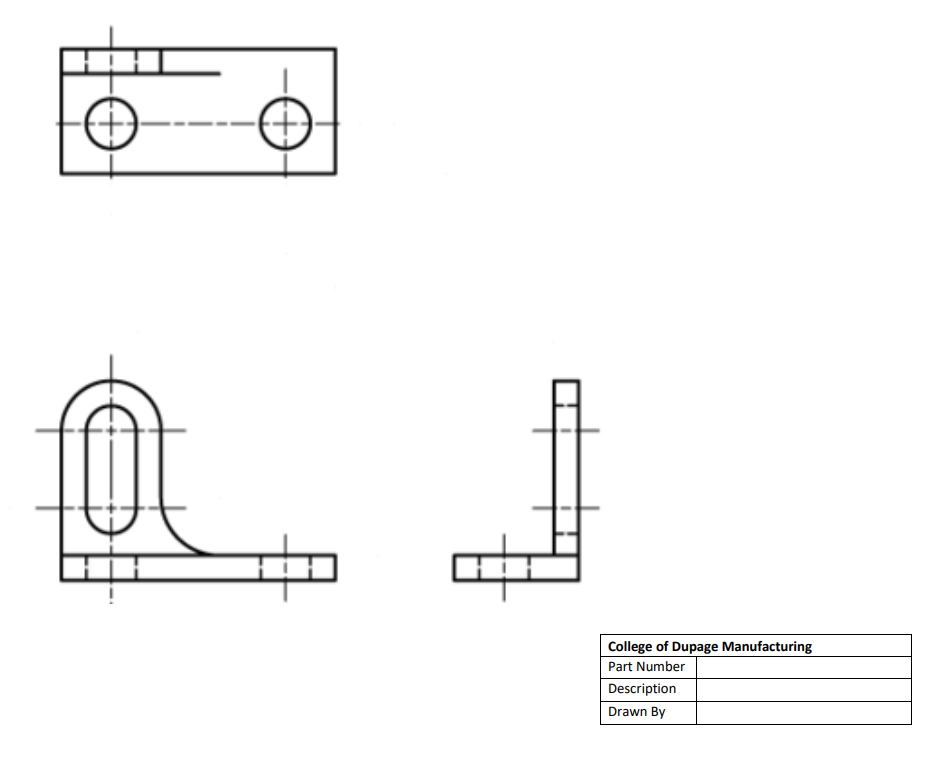 Solved Print the drawing Add centerlines as | Chegg.com