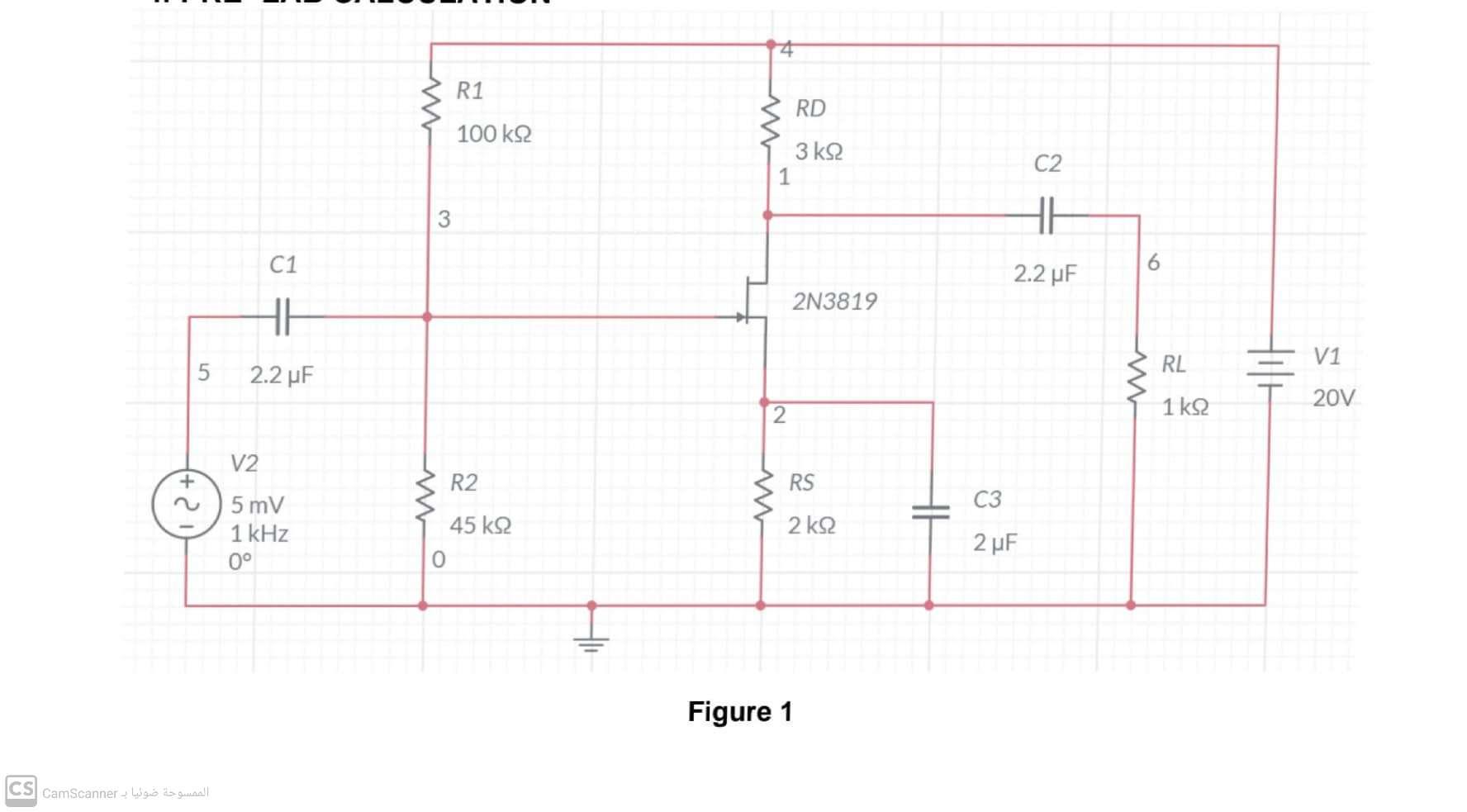 Solved i) Design the amplifier circuit as shown in FIGURE 1 | Chegg.com