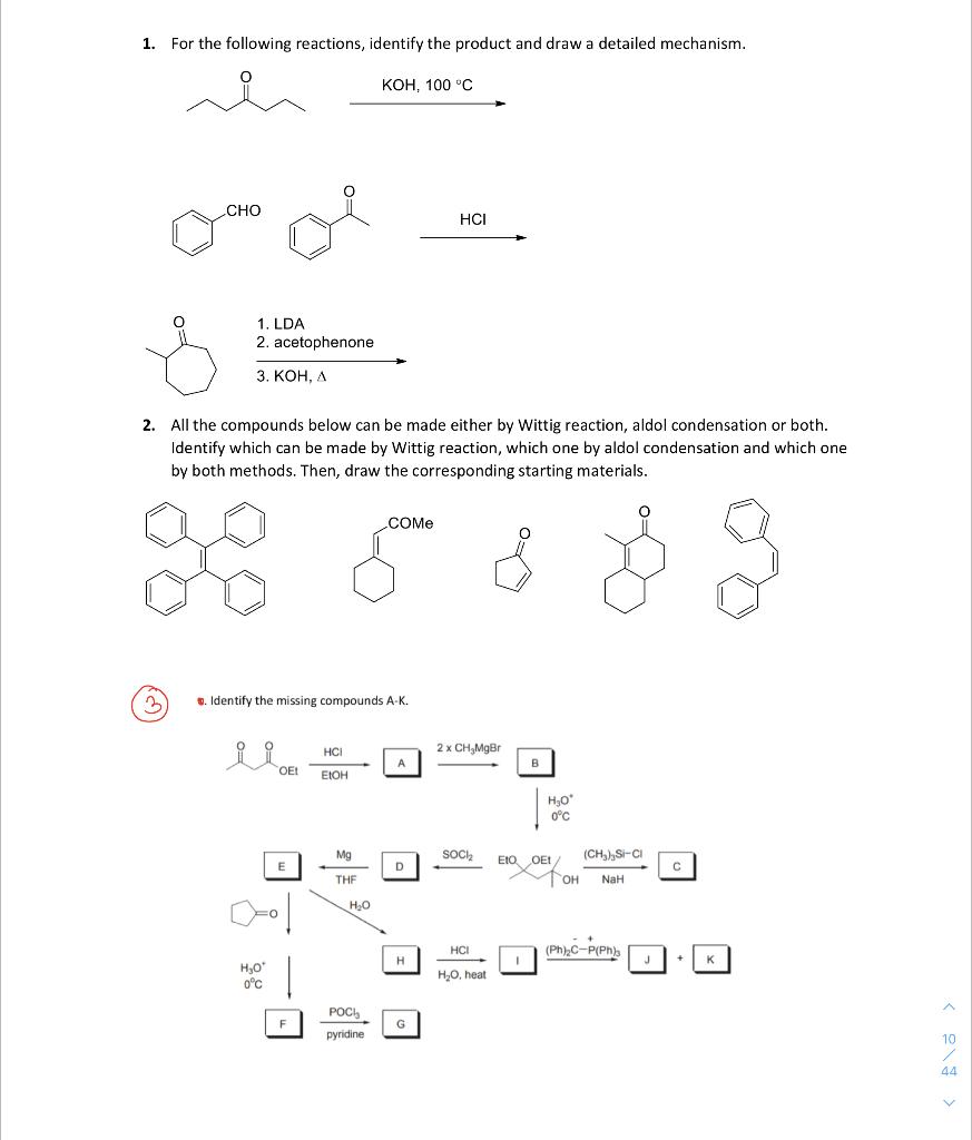 Solved Identify The Missing Products A And B And Then Write | Chegg.com