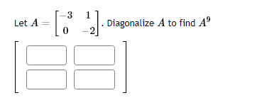 Solved Diagonalize the matrix, if possible. Enter "DNE" | Chegg.com