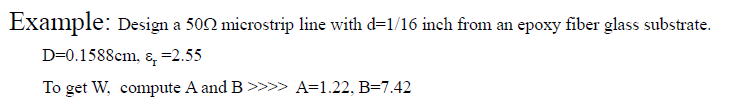 Solved Example: Design a 500 microstrip line with d=1/16 | Chegg.com