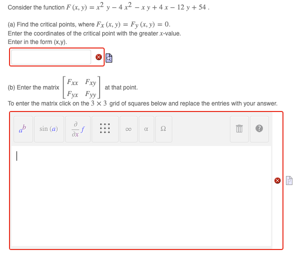 Solved Consider the function F(x, y) = x2 y - 4x2 - xy +4x – | Chegg.com